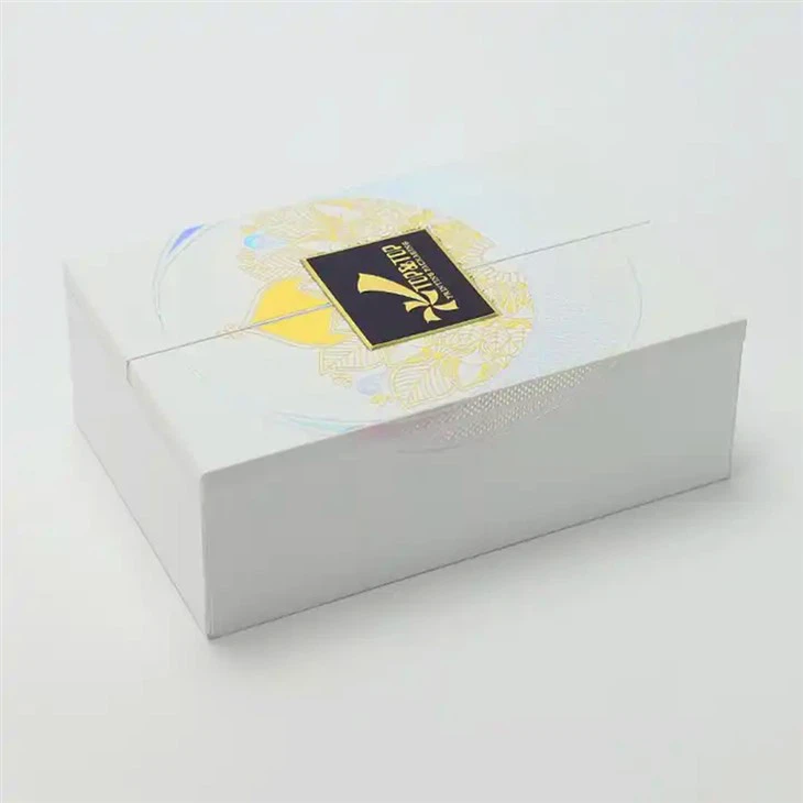 Design Custom Logo Rigid Paper White Cardboard Book Shaped Double Open Door Perfume Gift Box Packaging With Drawer Box