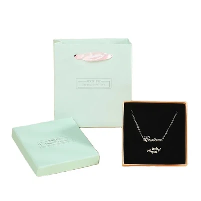 Turquoise le mála páipéir iniompartha ar neamh agus clúdach cré clúdaigh fáinne óir pacáistiú cluaise bosca jewelry bracelet